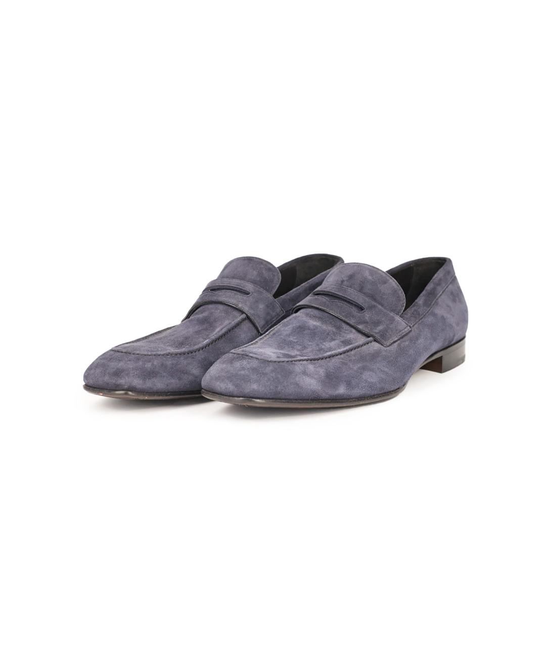 ERMENEGILDO ZEGNA XXX Синие замшевые туфли, фото 2