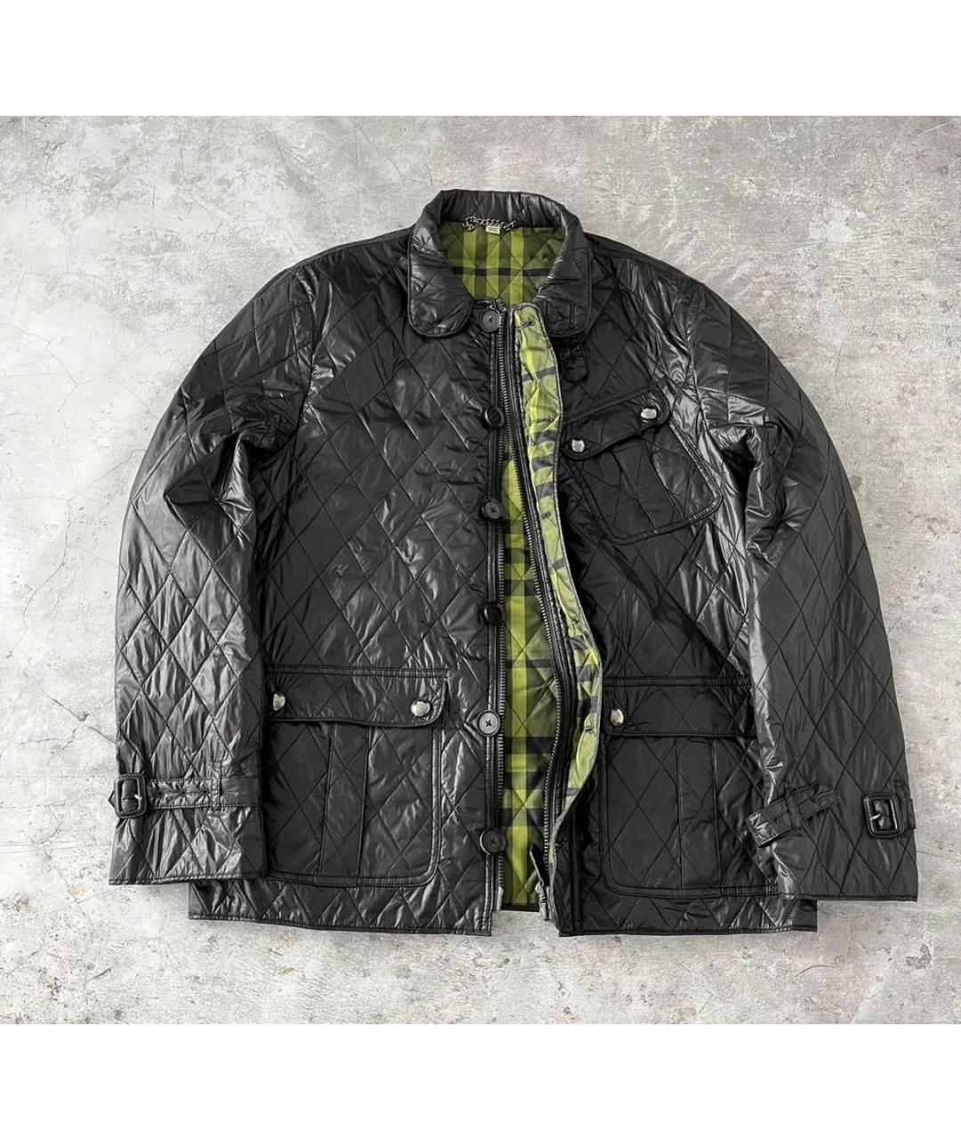 BURBERRY Черная полиамидовая куртка, фото 8