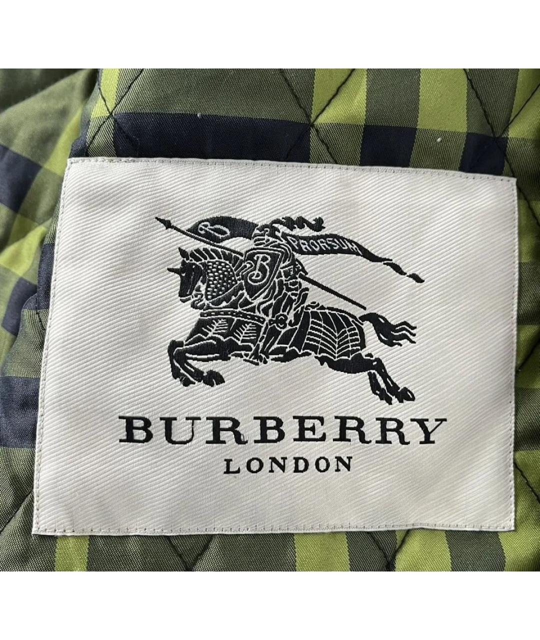 BURBERRY Черная полиамидовая куртка, фото 4