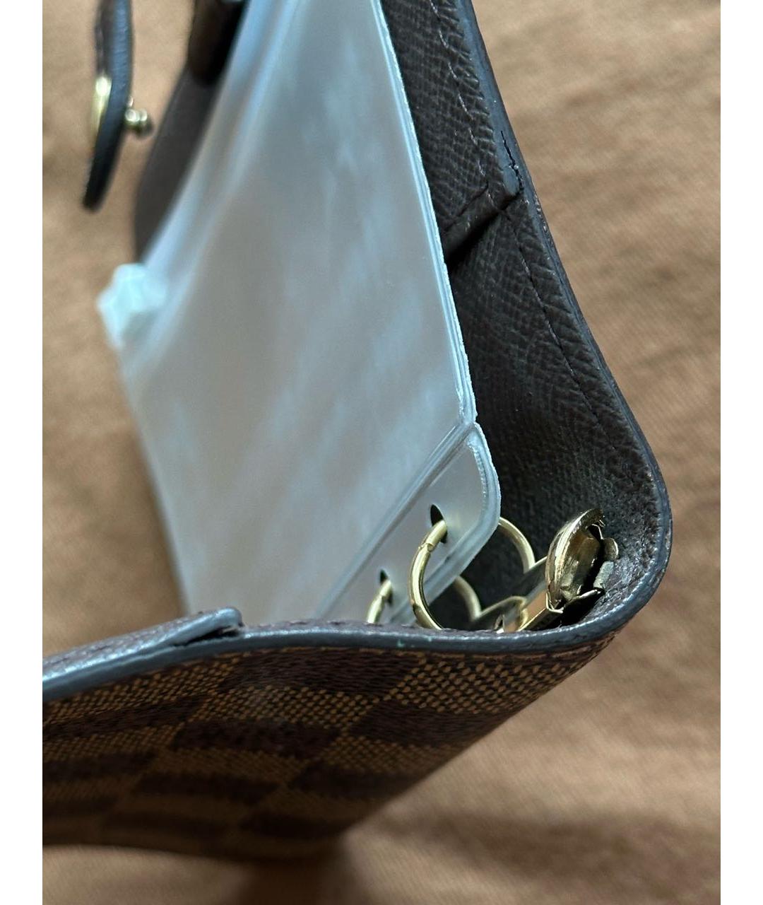 LOUIS VUITTON Коричневая визитница из искусственной кожи, фото 6