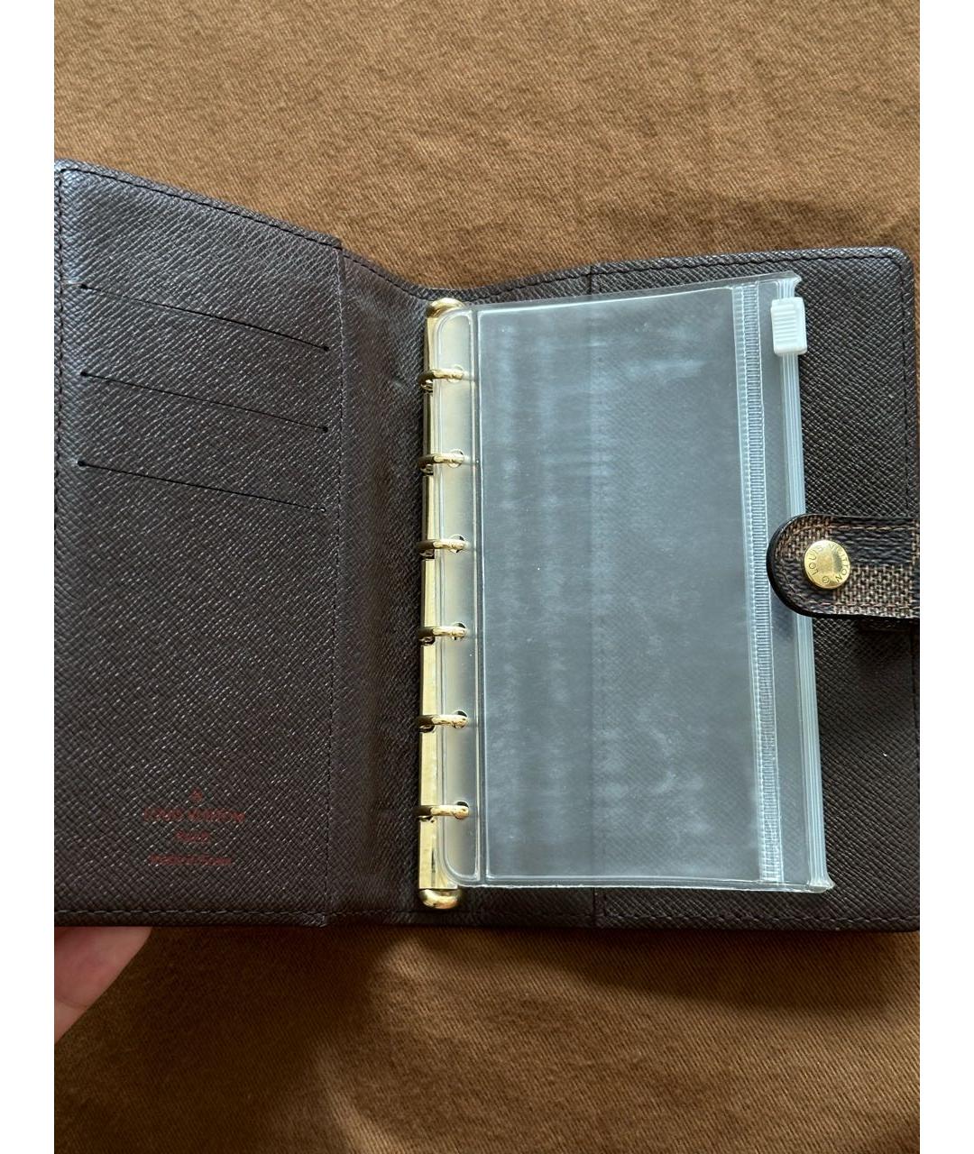 LOUIS VUITTON Коричневая визитница из искусственной кожи, фото 2