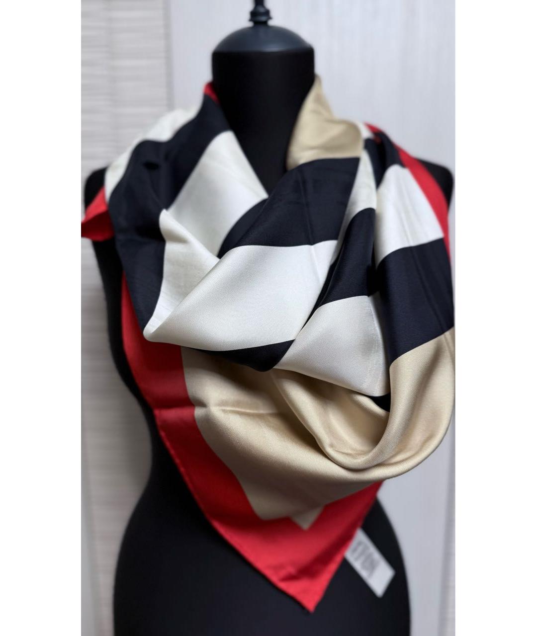 BURBERRY Мульти шелковый платок, фото 2