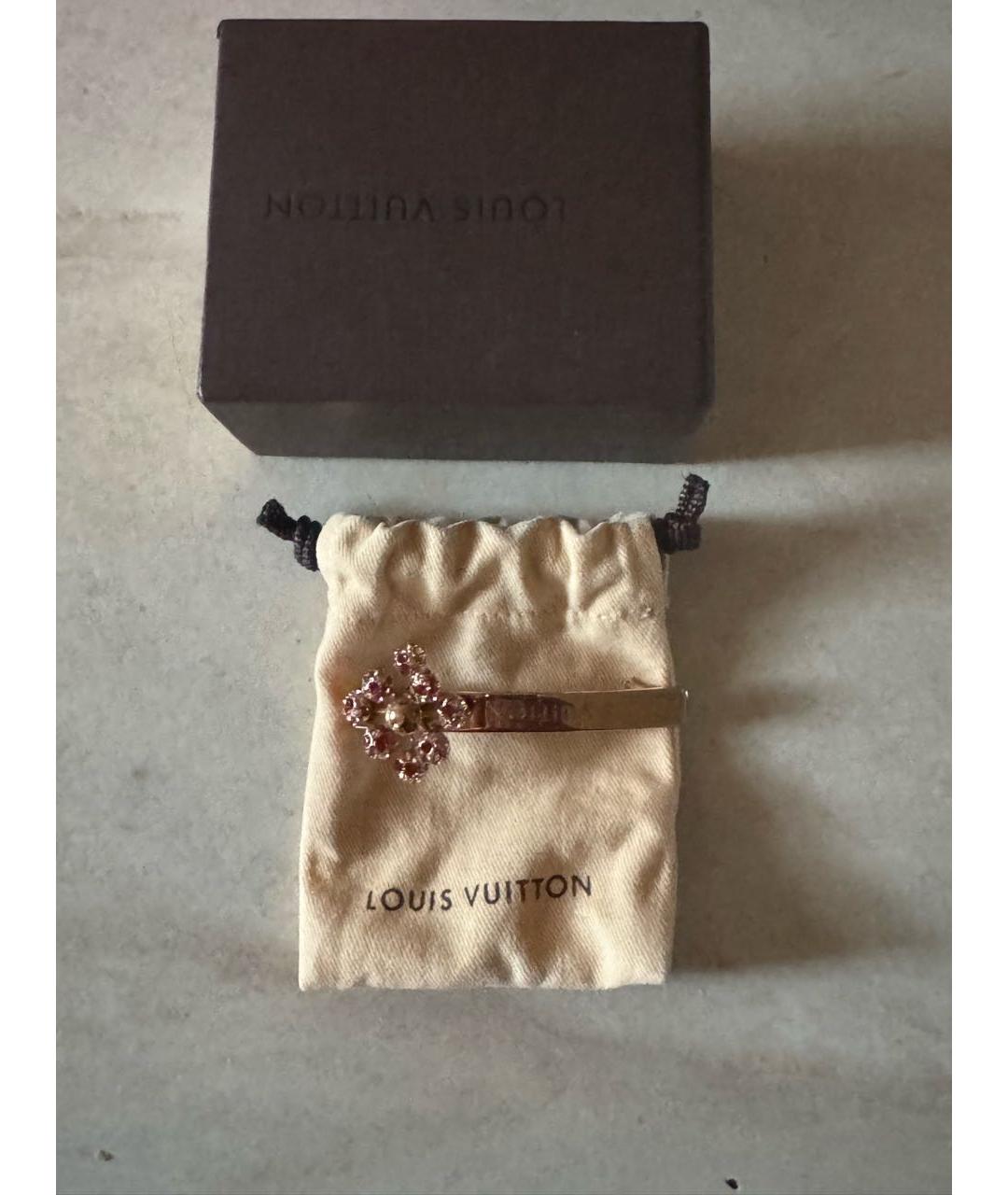 LOUIS VUITTON Золотая заколка, фото 7