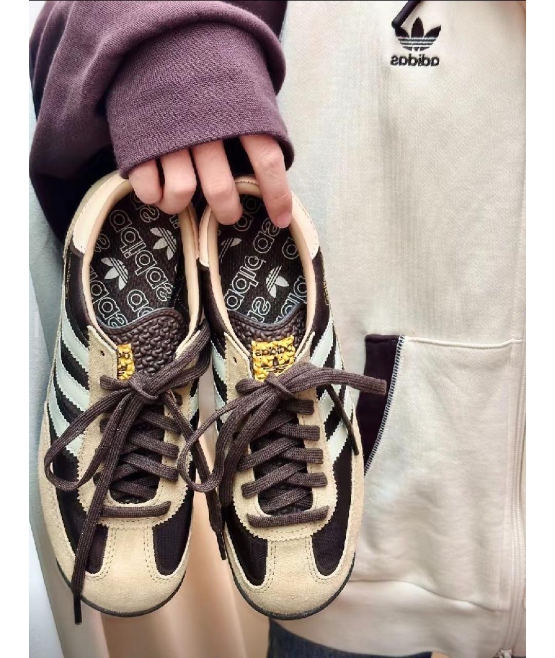 ADIDAS Коричневые замшевые низкие кроссовки / кеды, фото 6