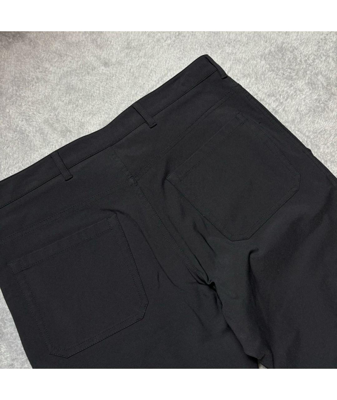 PRADA Черные полиэстеровые повседневные брюки, фото 2