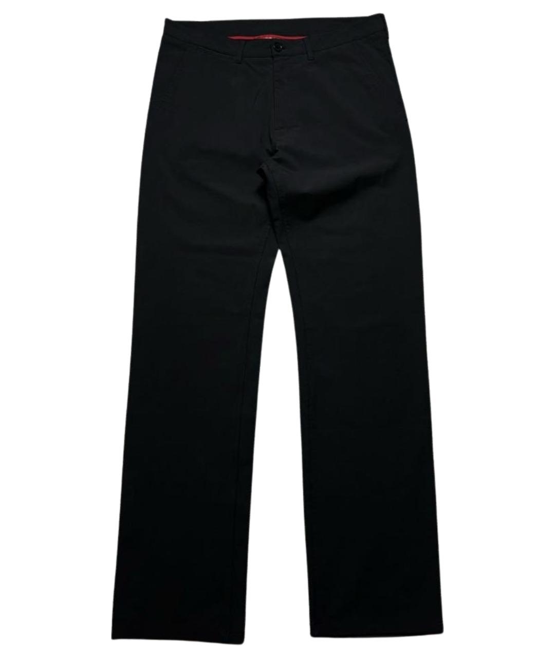 PRADA Черные полиэстеровые повседневные брюки, фото 1