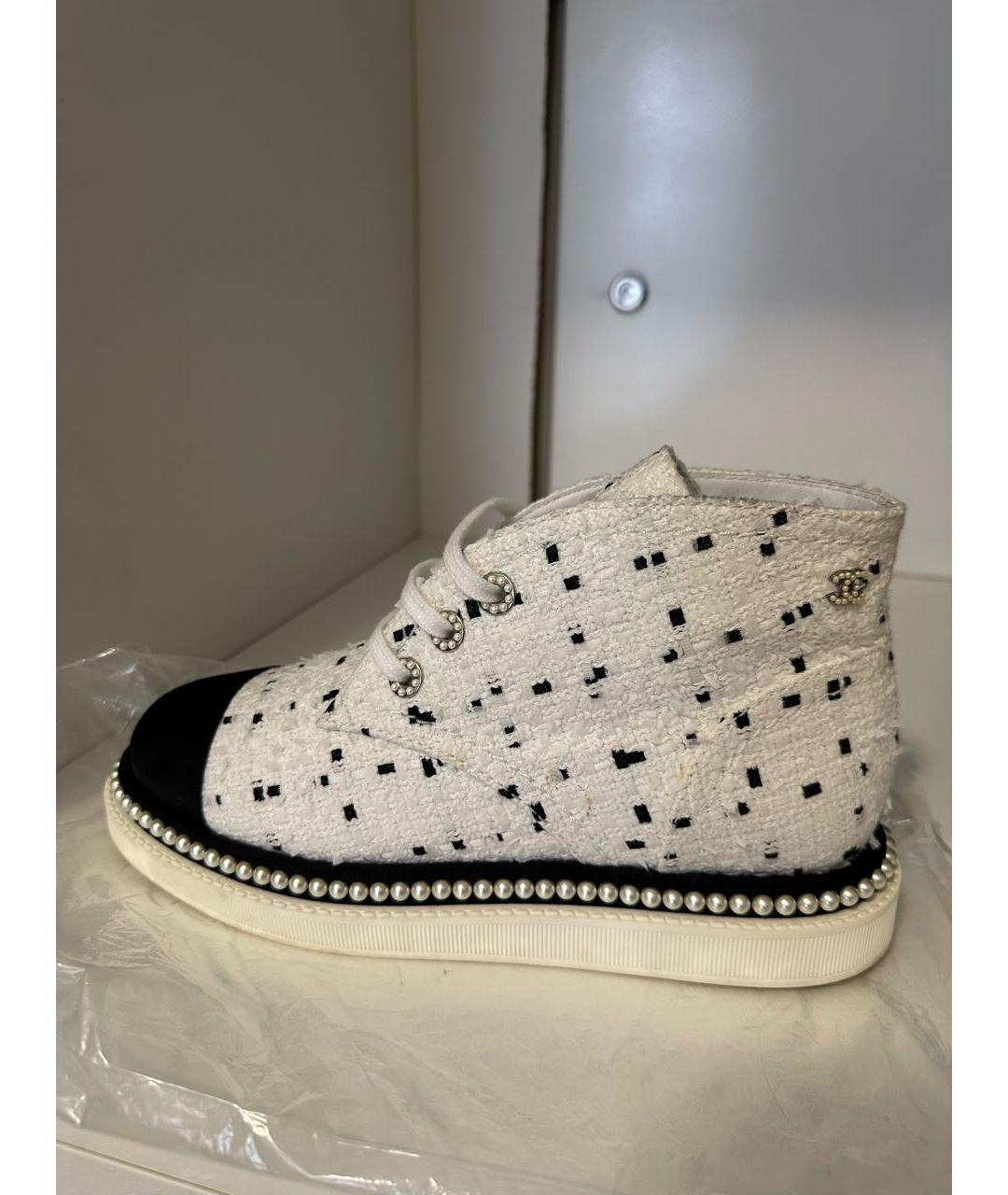 CHANEL Белые ботинки, фото 6