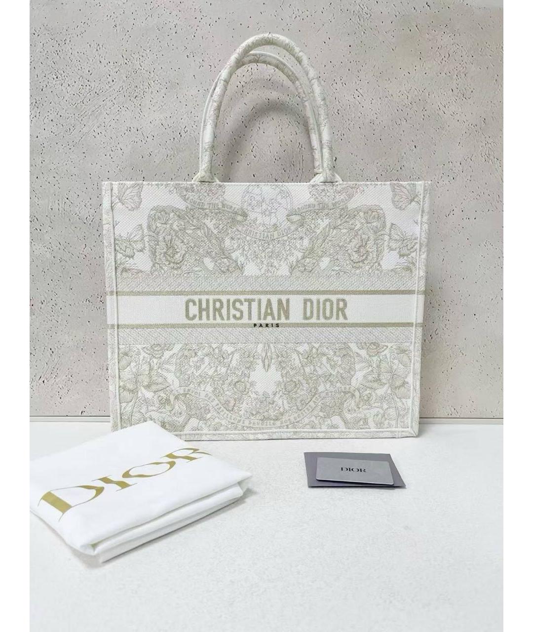 CHRISTIAN DIOR Белая сумка тоут, фото 3