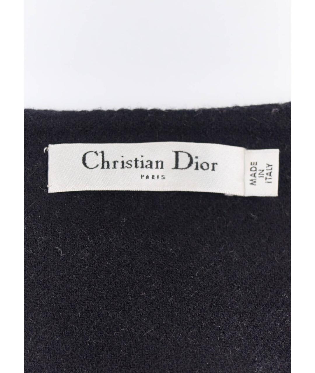 CHRISTIAN DIOR Серая шерстяная юбка миди, фото 5