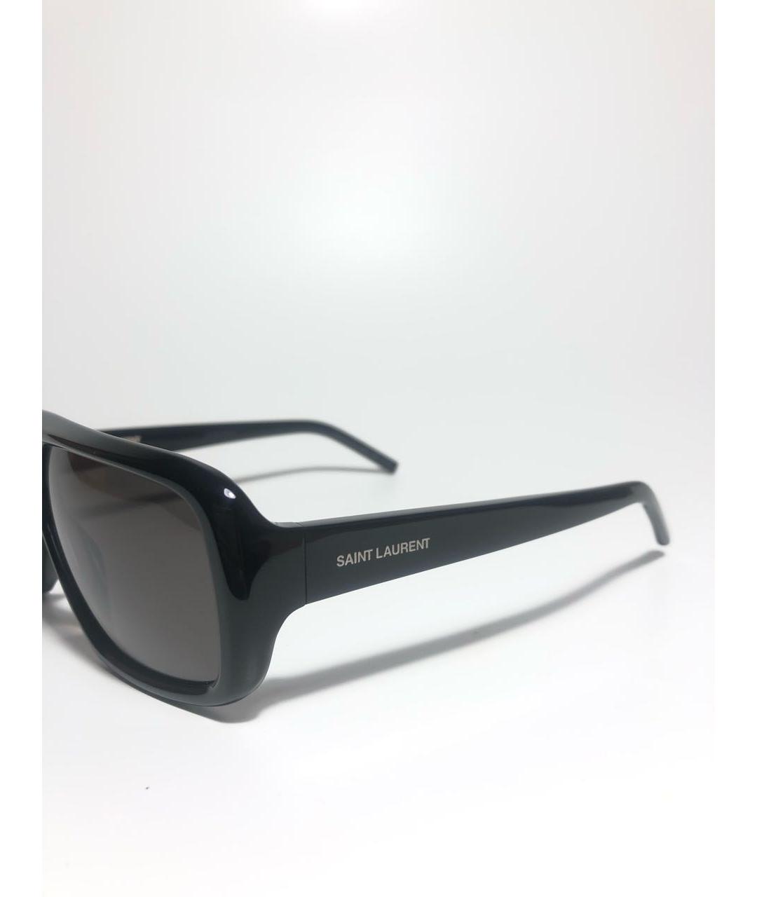 SAINT LAURENT Черные пластиковые солнцезащитные очки, фото 2