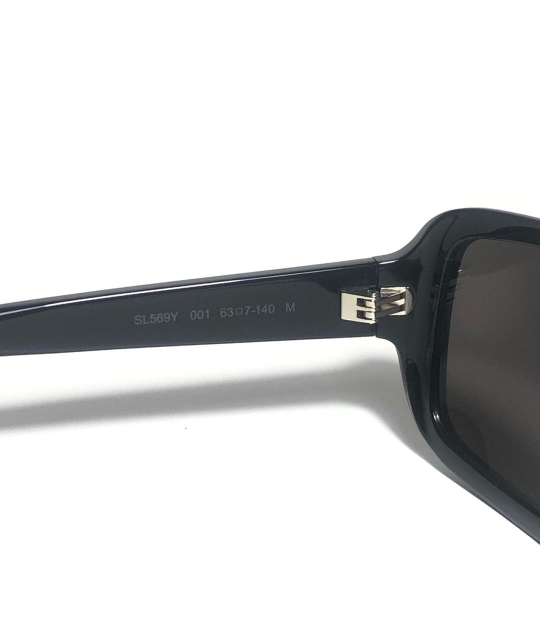 SAINT LAURENT Черные пластиковые солнцезащитные очки, фото 3