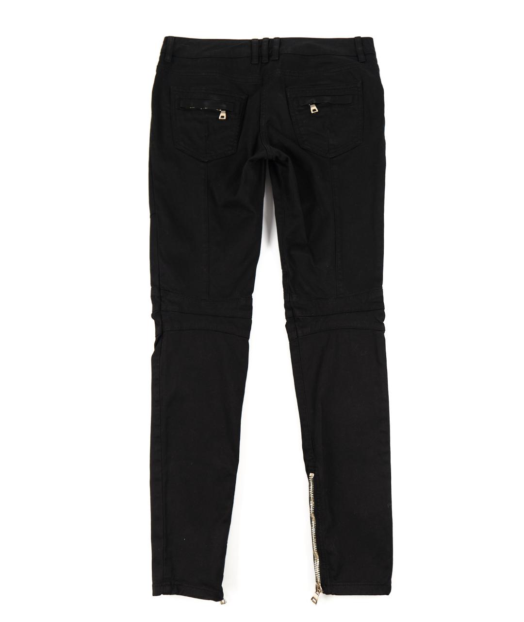 BALMAIN Черные хлопко-эластановые прямые джинсы, фото 2