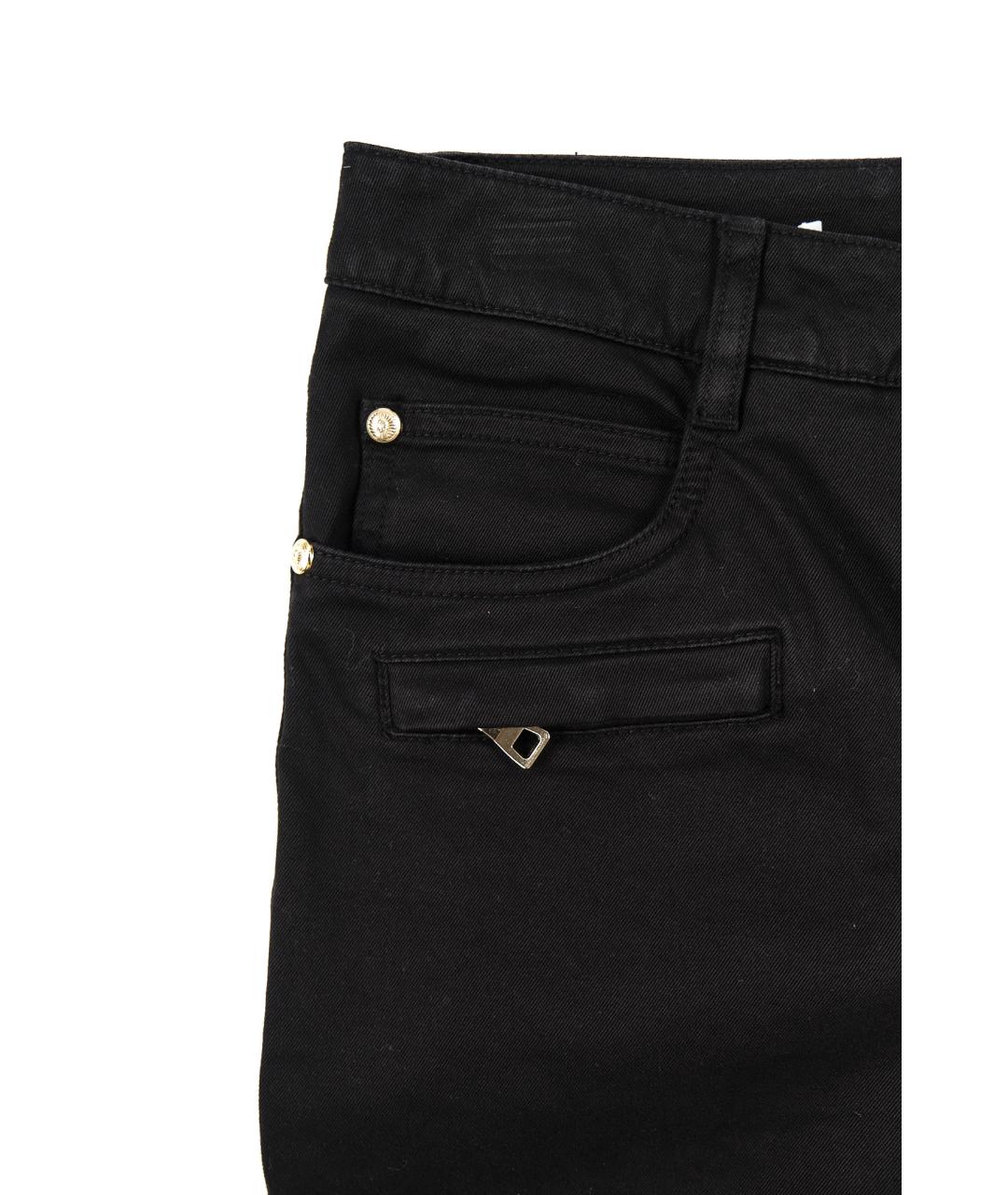 BALMAIN Черные хлопко-эластановые прямые джинсы, фото 4