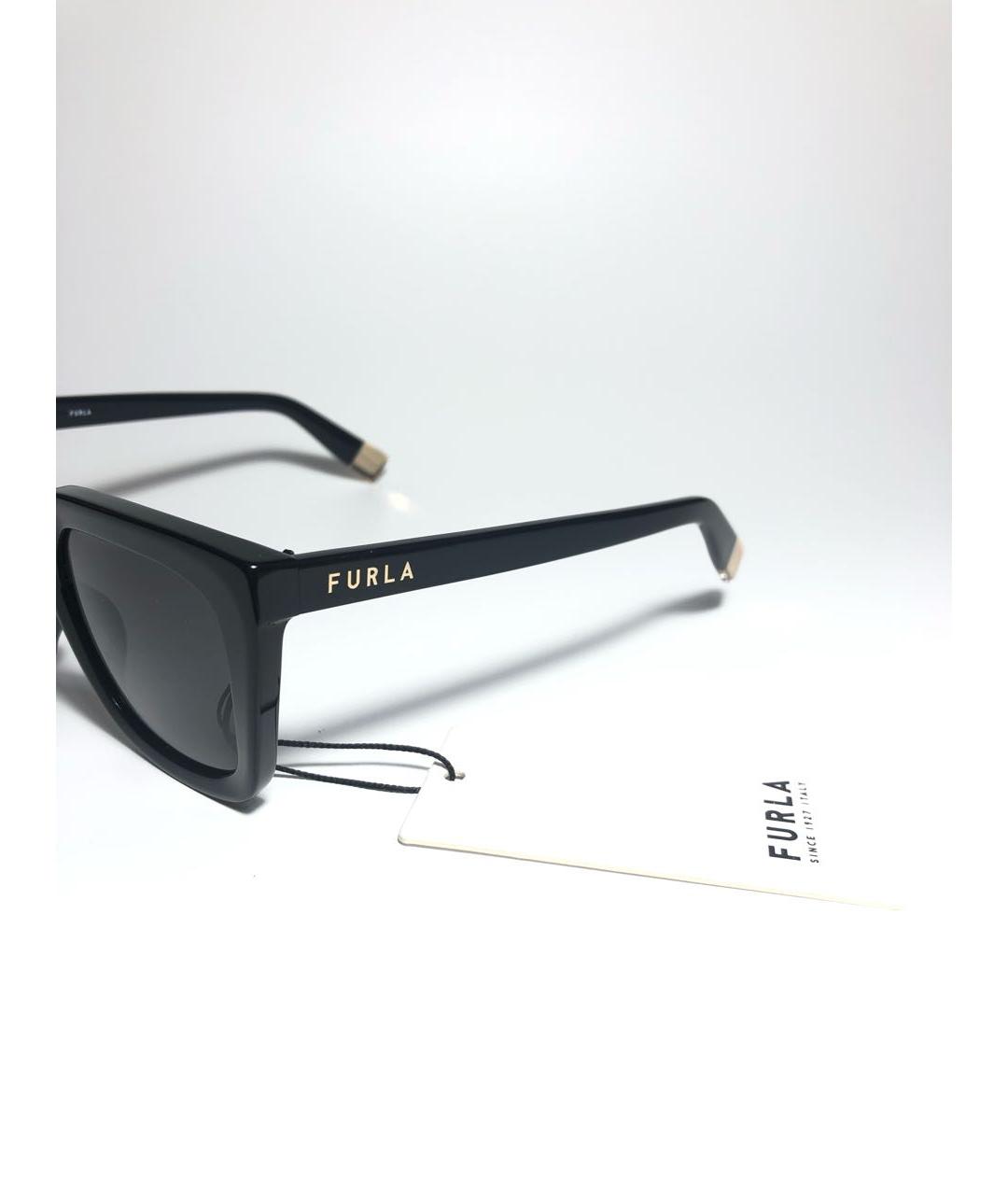FURLA Черные пластиковые солнцезащитные очки, фото 3