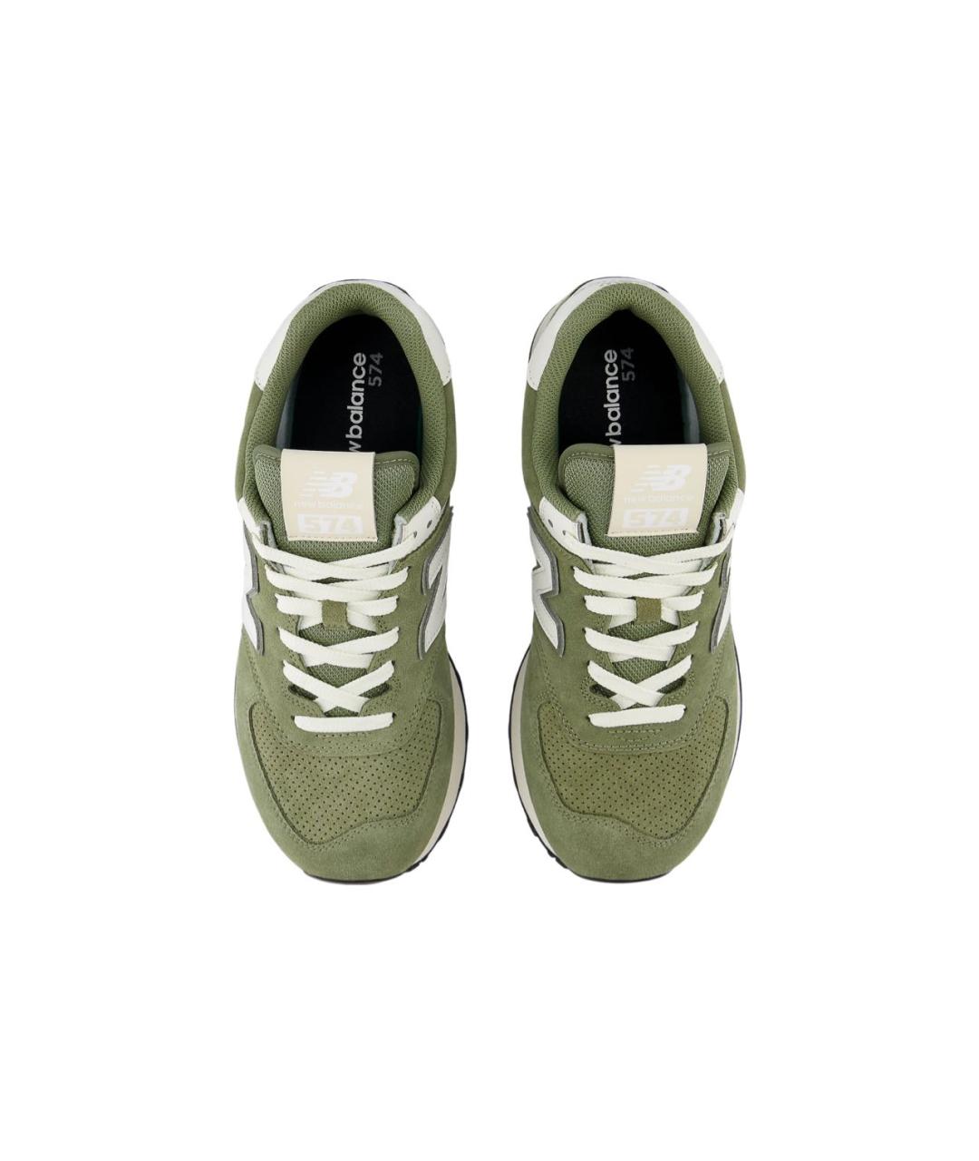 NEW BALANCE Зеленые замшевые кроссовки, фото 3