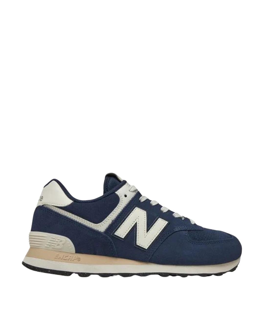 NEW BALANCE Темно-синие замшевые кроссовки, фото 1