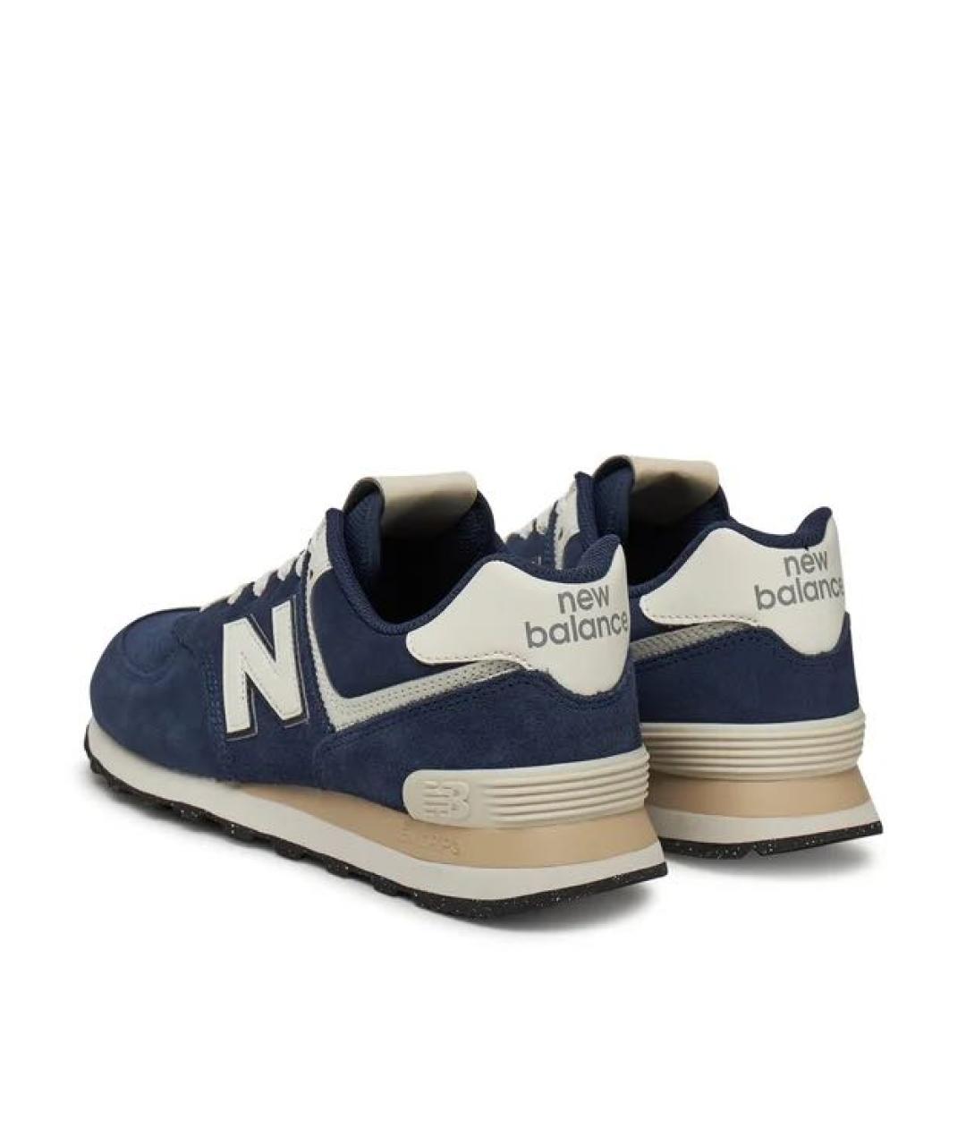 NEW BALANCE Темно-синие замшевые кроссовки, фото 3