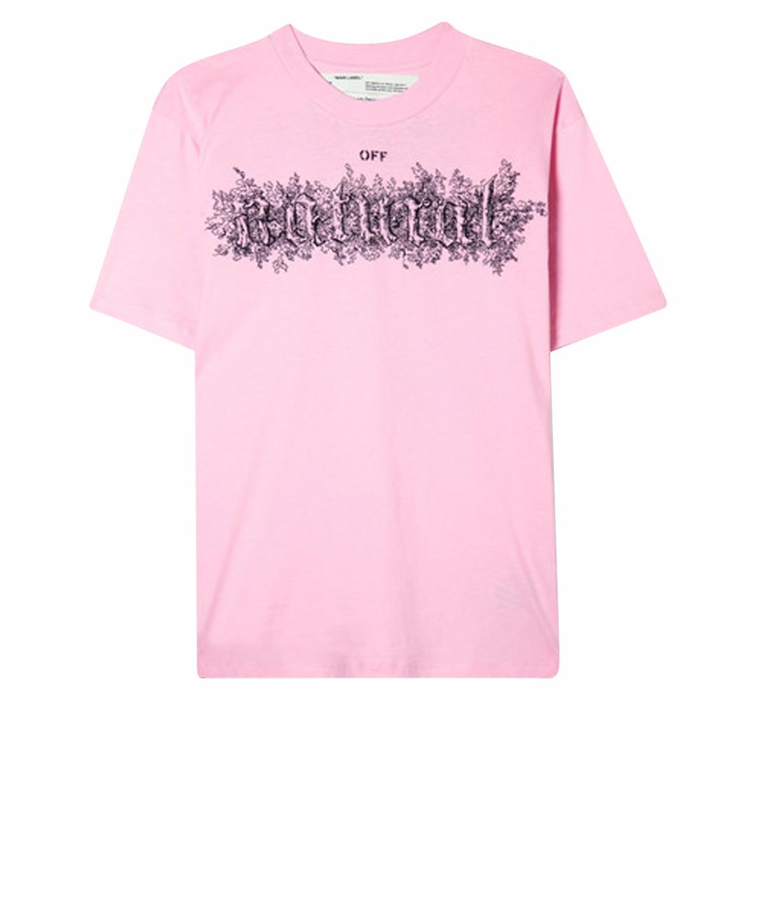 OFF-WHITE Розовая хлопковая футболка, фото 1