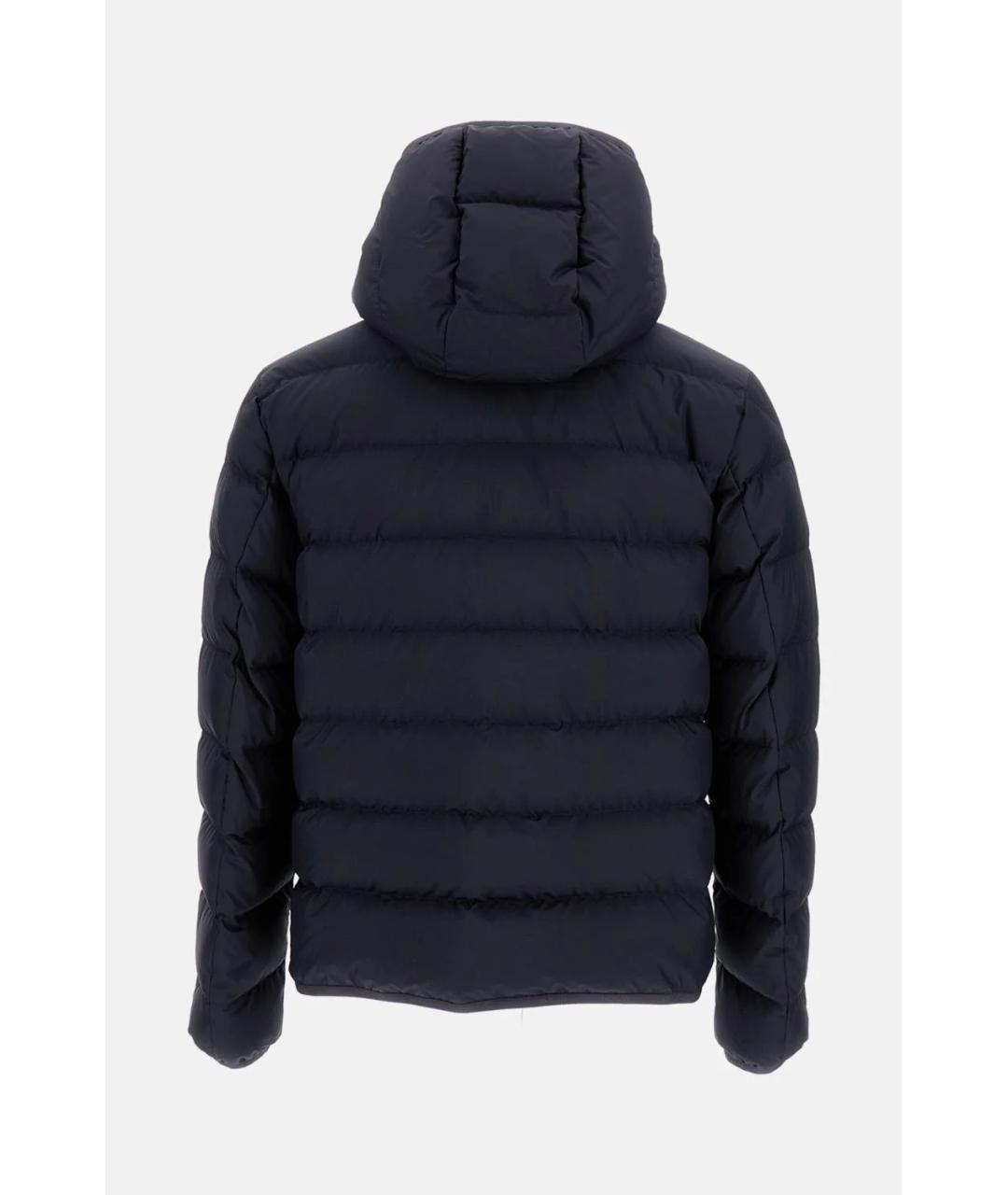 MONCLER Темно-синий полиамидовый пуховик, фото 4