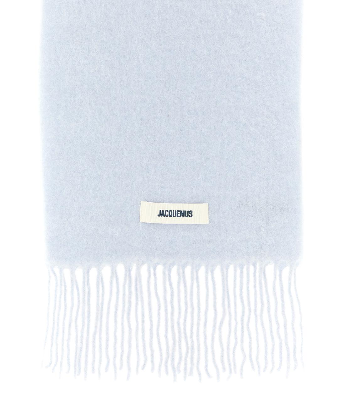 JACQUEMUS Голубой шерстяной шарф, фото 2