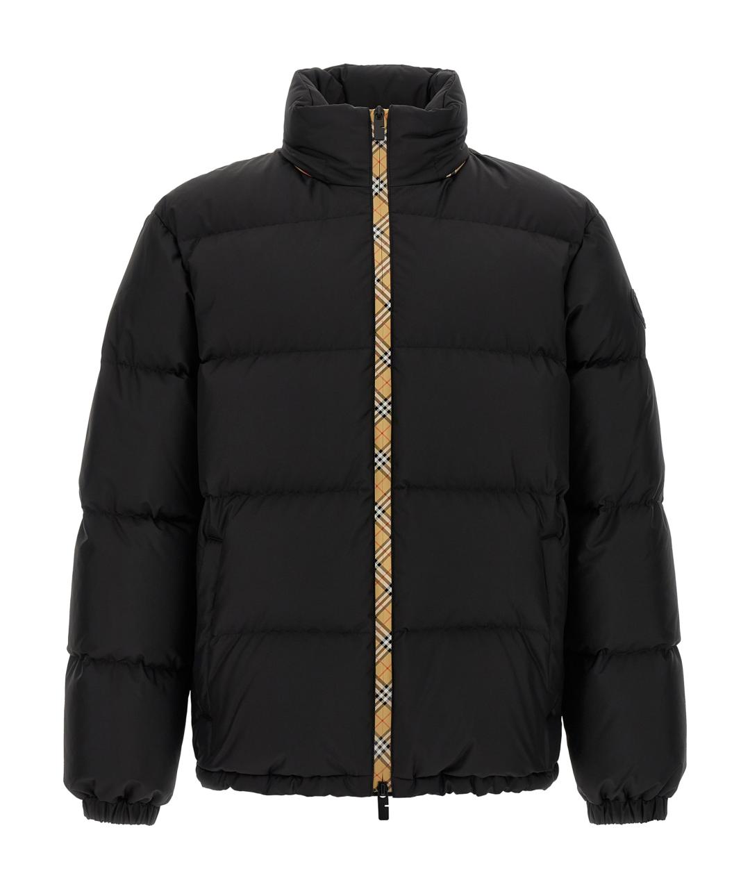 BURBERRY Черный полиэстеровый пуховик, фото 1