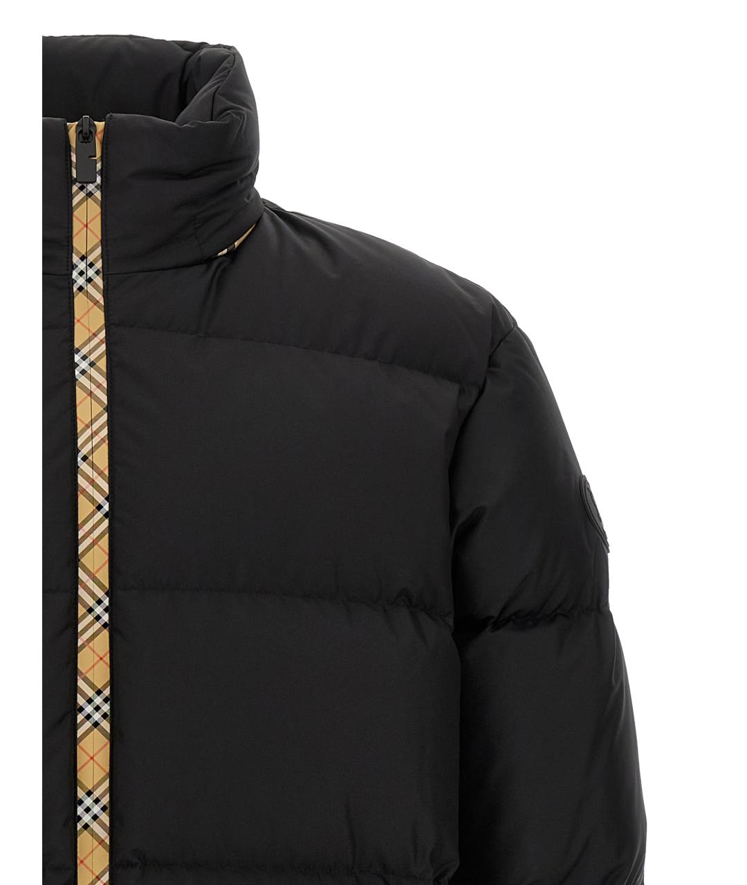 BURBERRY Черный полиэстеровый пуховик, фото 3