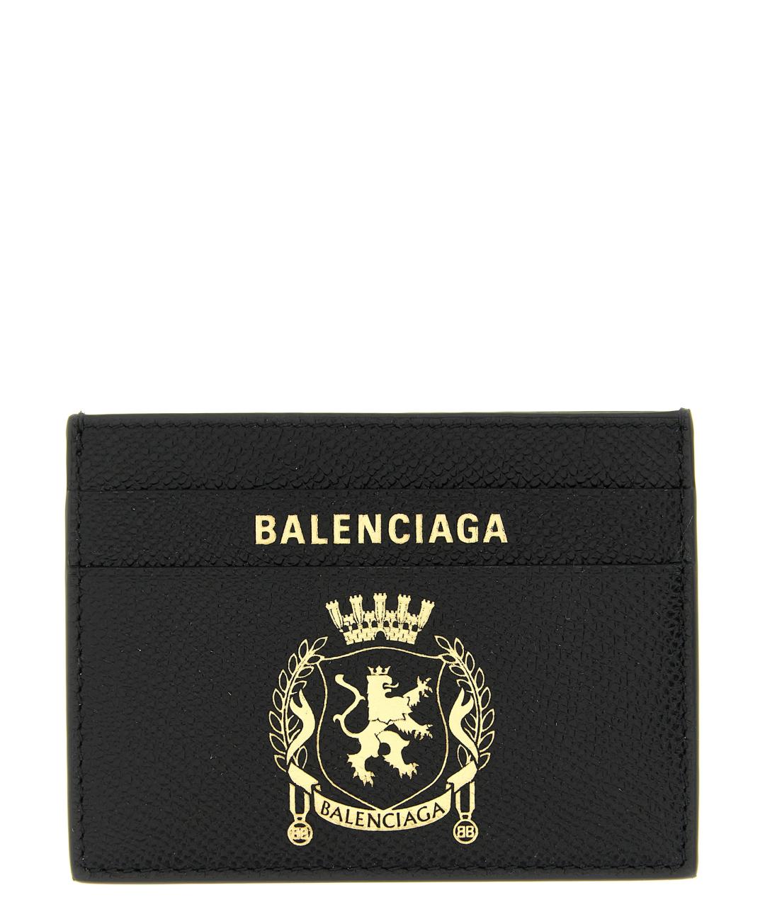 BALENCIAGA Черный кожаный кардхолдер, фото 1
