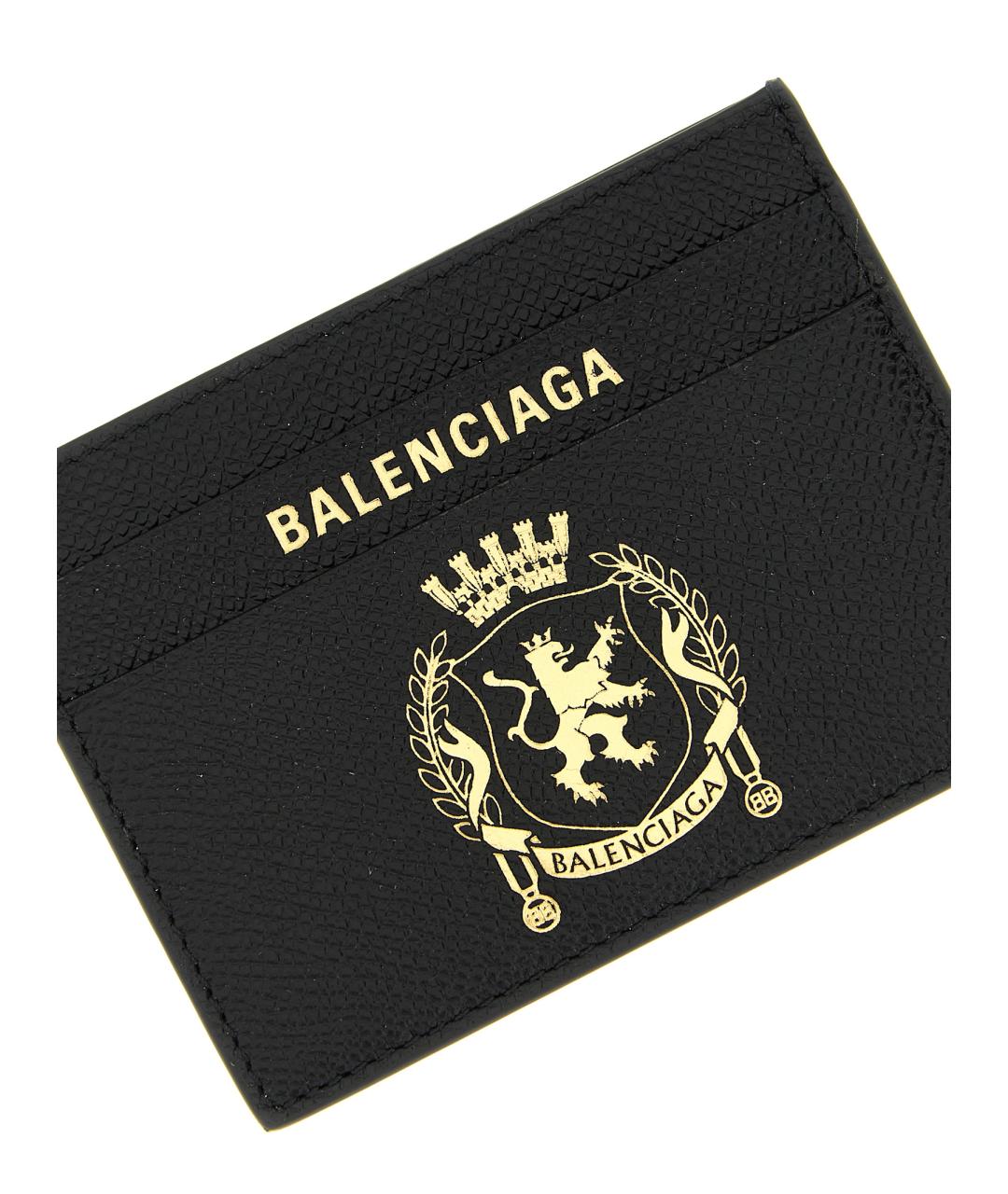 BALENCIAGA Черный кожаный кардхолдер, фото 3