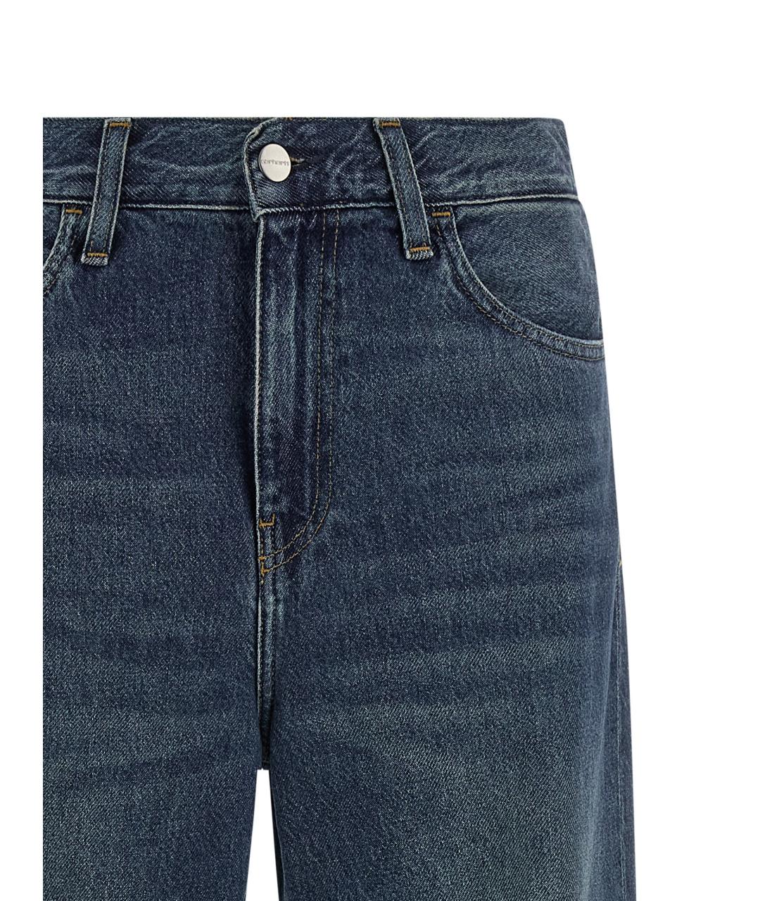 CARHARTT WIP Синие хлопковые прямые джинсы, фото 3