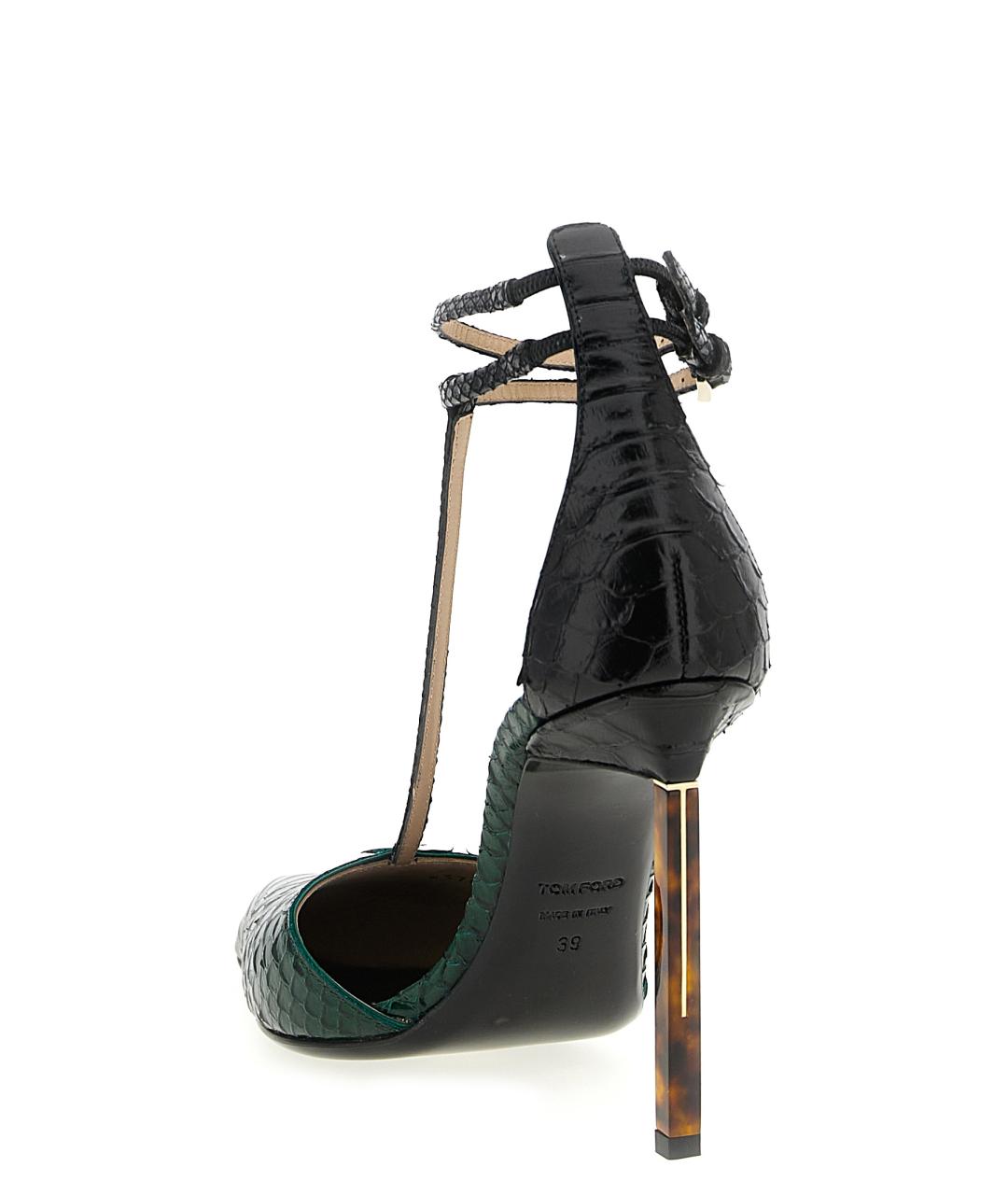 TOM FORD Зеленые кожаные туфли, фото 3