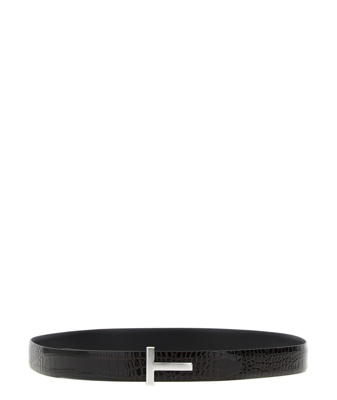 TOM FORD Черный кожаный ремень, фото 1