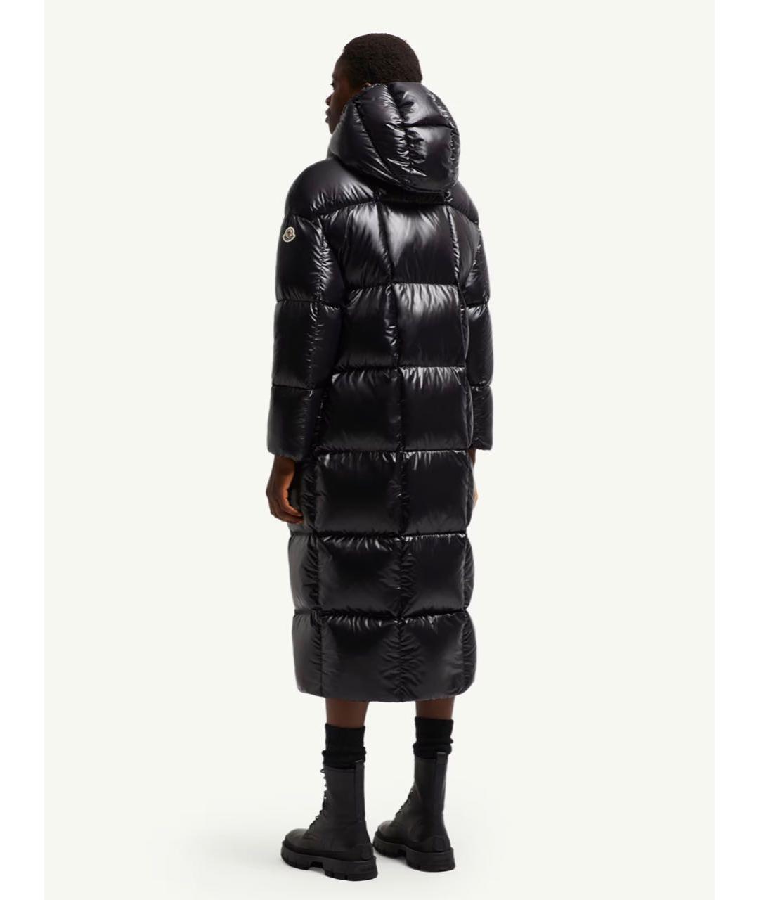 MONCLER Черный полиамидовый пуховик, фото 2