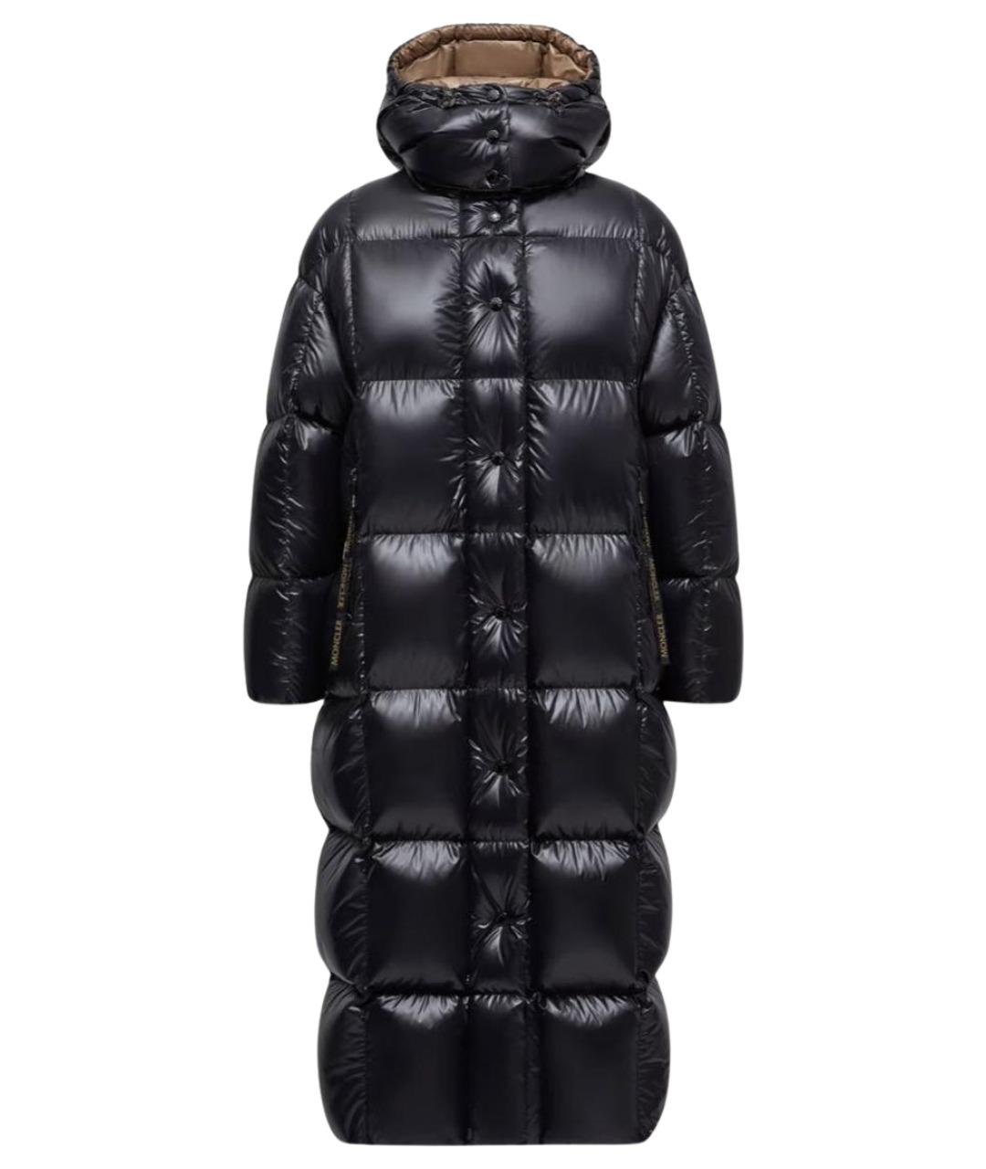 MONCLER Черный полиамидовый пуховик, фото 1