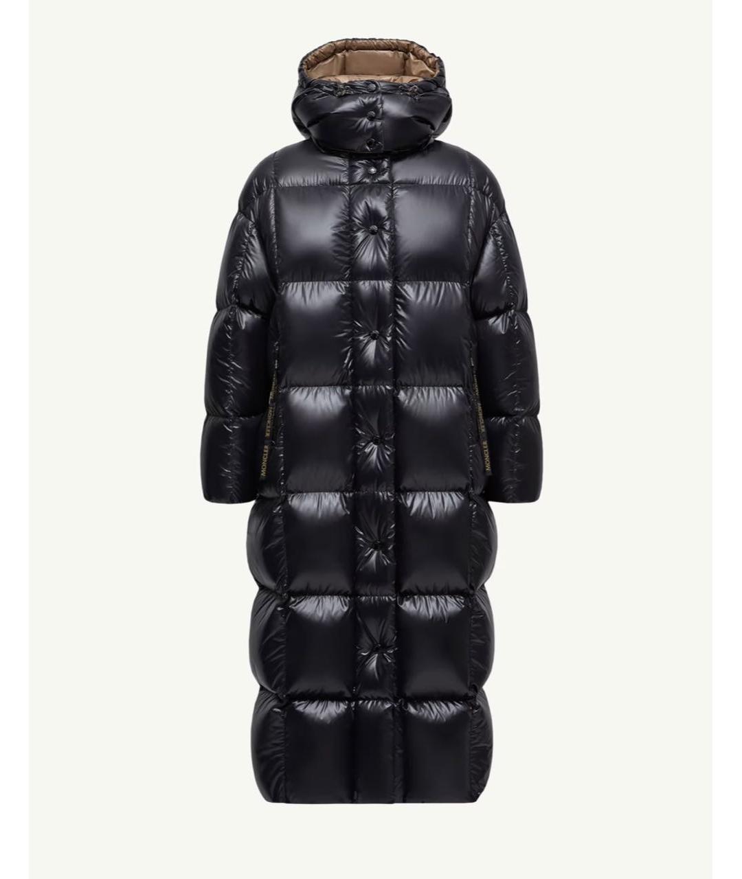 MONCLER Черный полиамидовый пуховик, фото 8
