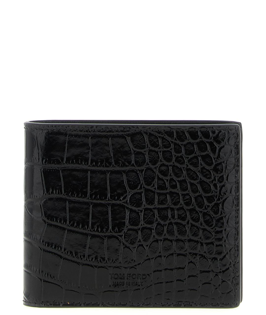 TOM FORD Черный кожаный кошелек, фото 1