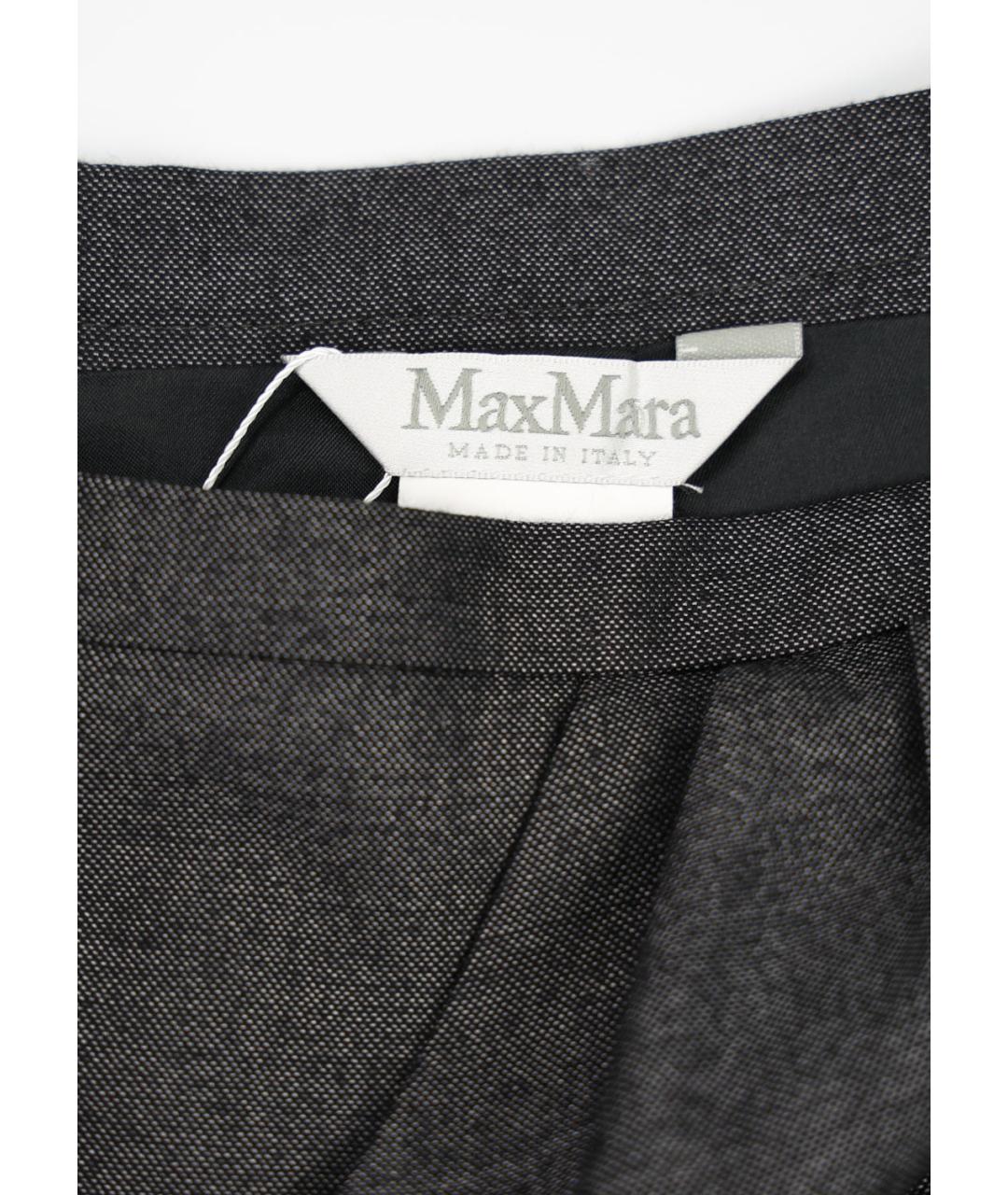 MAX MARA Серая шерстяная юбка миди, фото 5