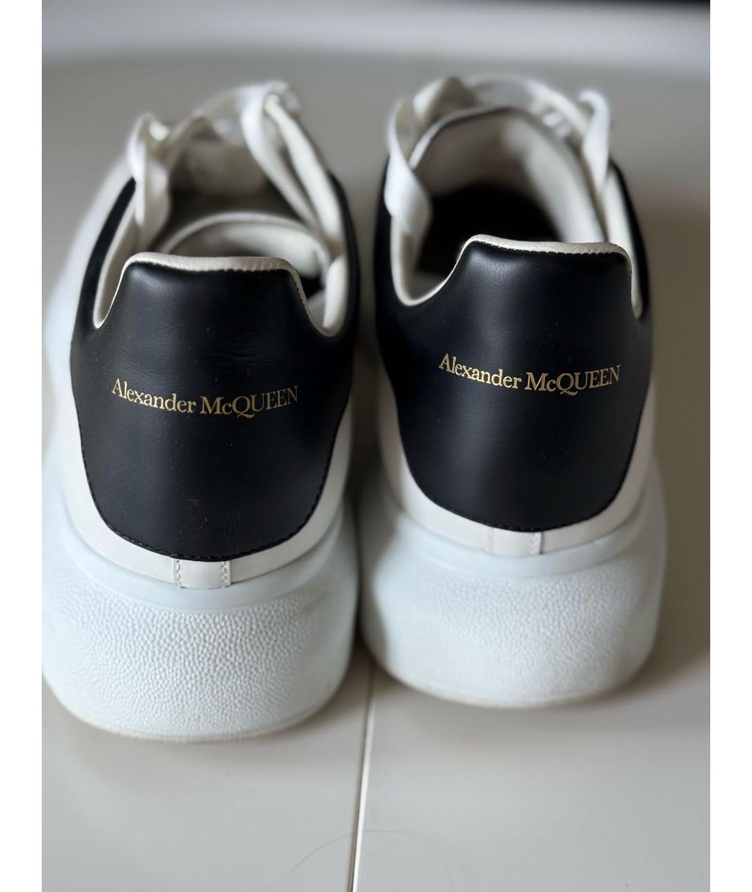 ALEXANDER MCQUEEN Белые кожаные низкие кроссовки / кеды, фото 4