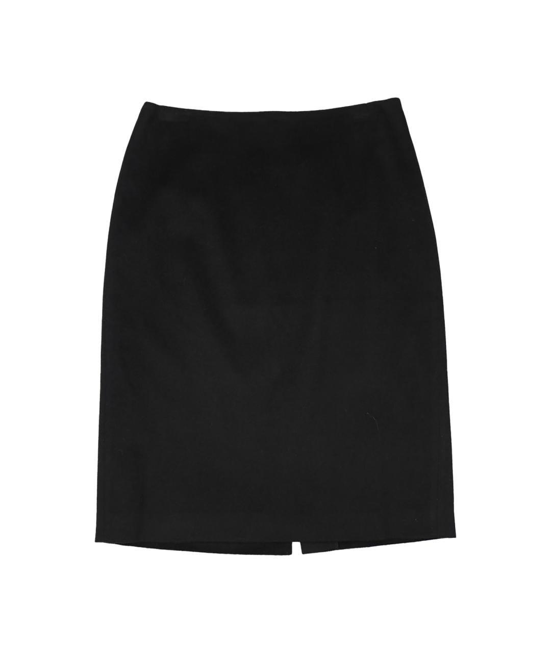 MAX MARA Черная шерстяная юбка миди, фото 1