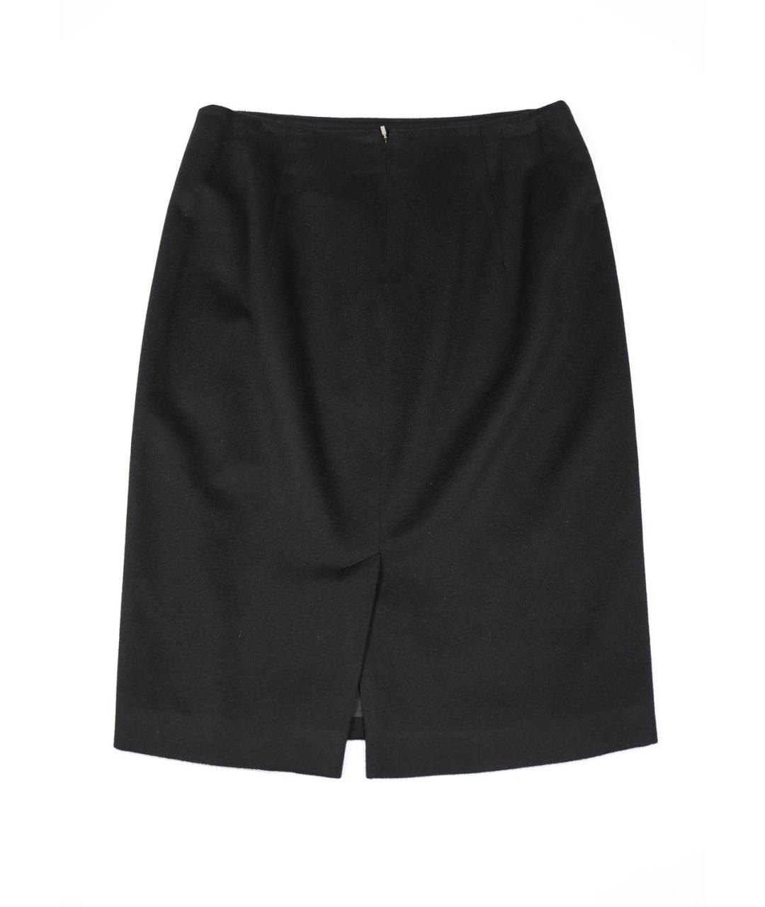 MAX MARA Черная шерстяная юбка миди, фото 4