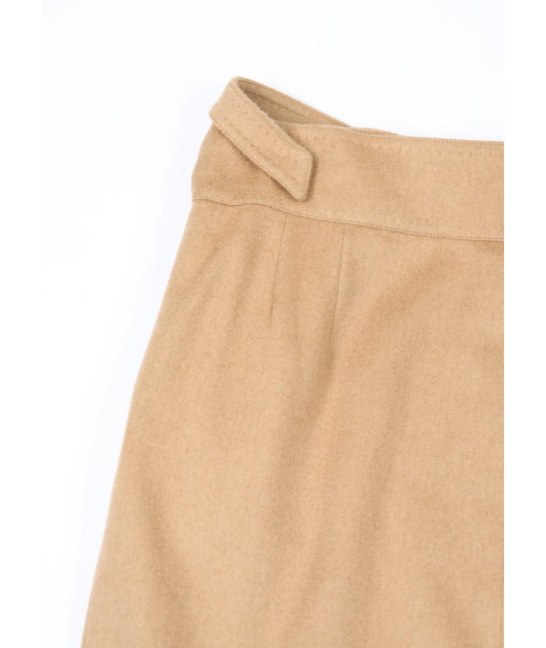 MAX MARA Коричневая шерстяная юбка миди, фото 2