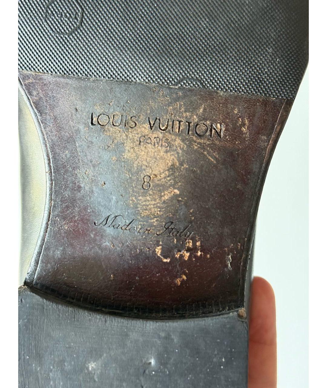 LOUIS VUITTON Черные кожаные туфли, фото 5