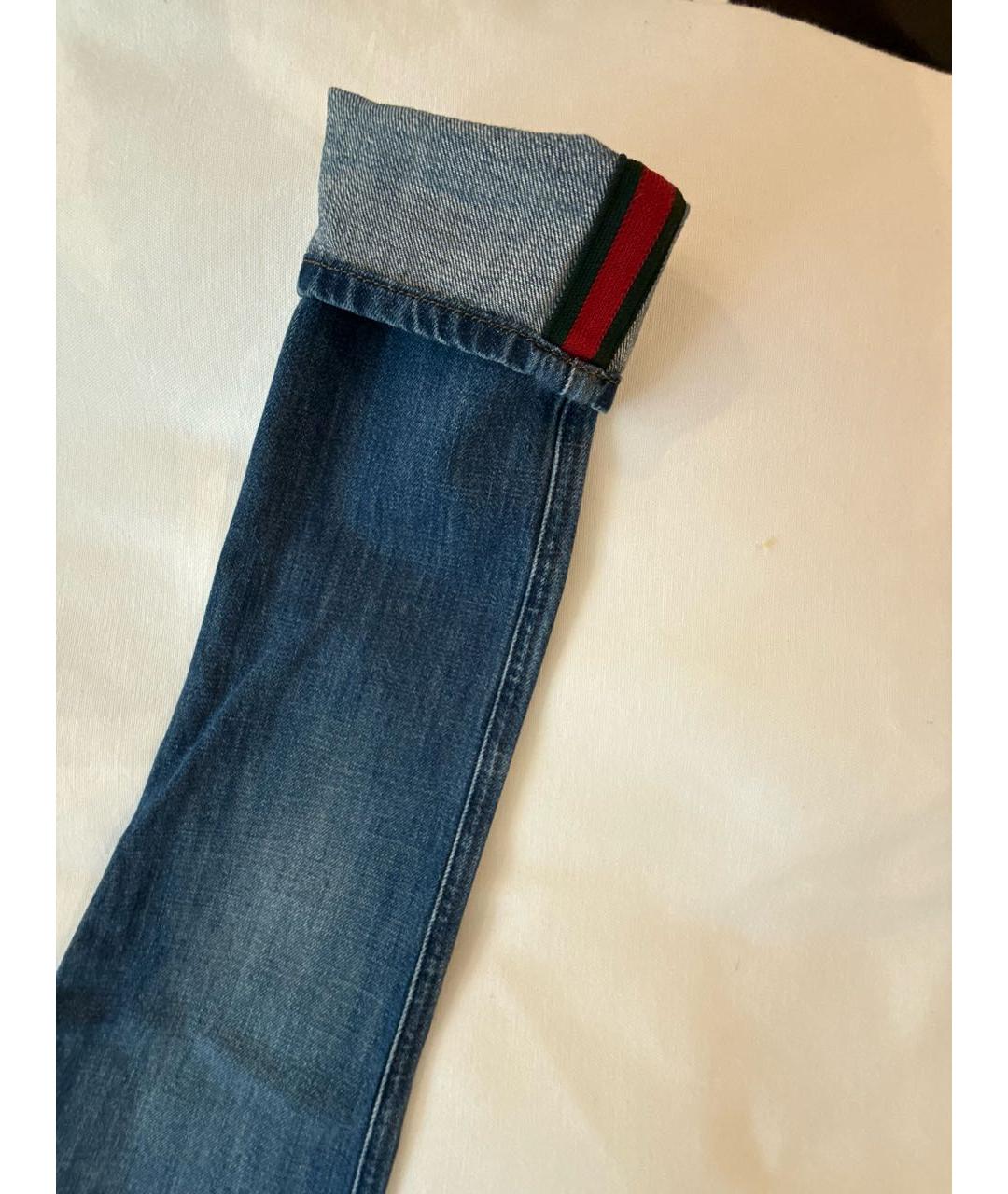 GUCCI KIDS Синие хлопковые детские джинсы, фото 4