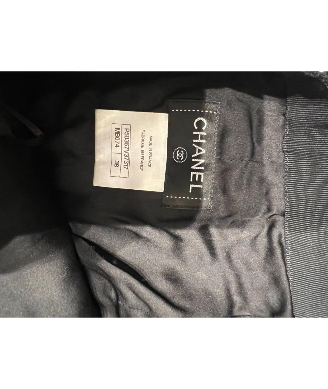 CHANEL Темно-синий твидовый костюм с брюками, фото 5