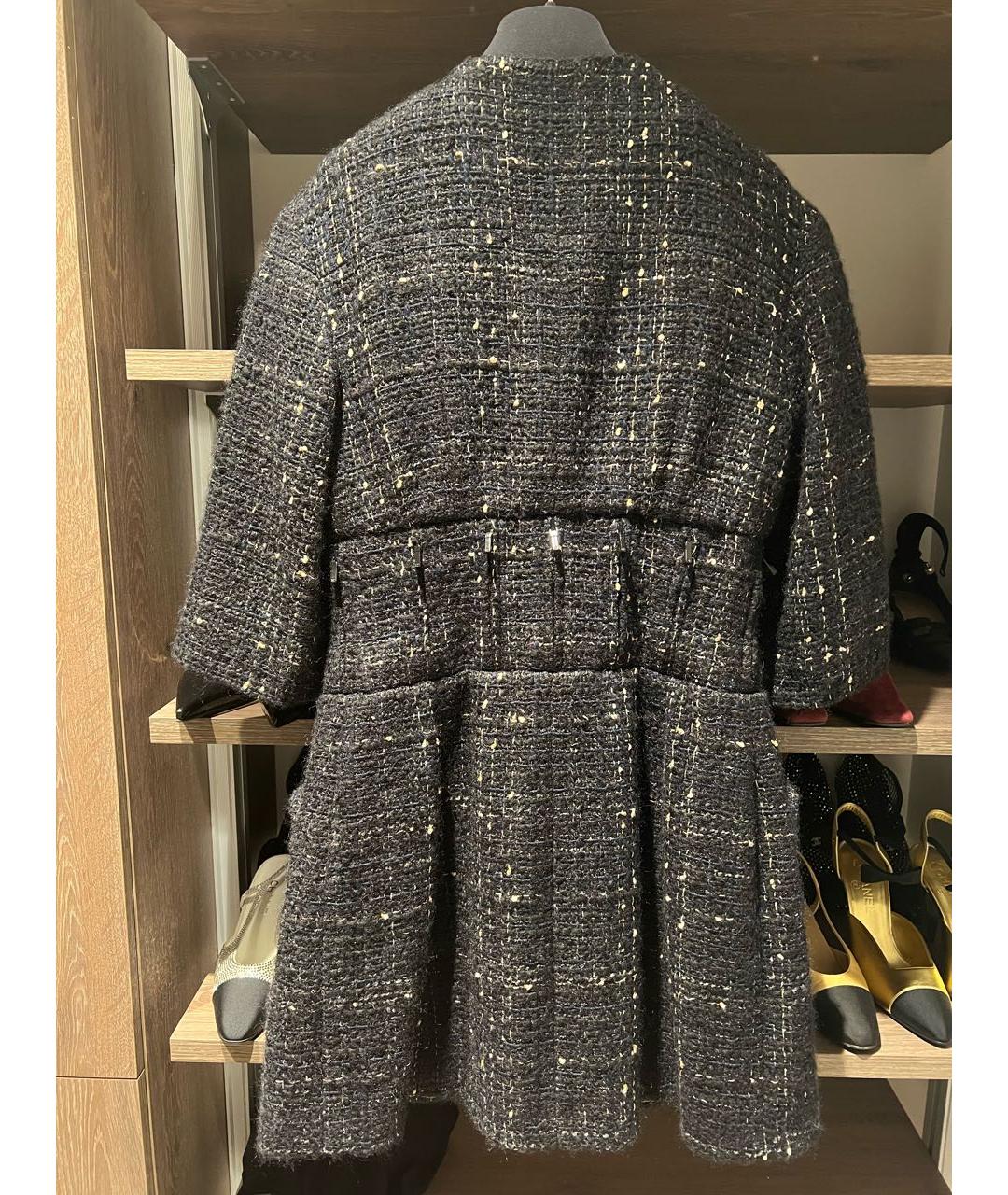 CHANEL Темно-синий твидовый костюм с брюками, фото 4