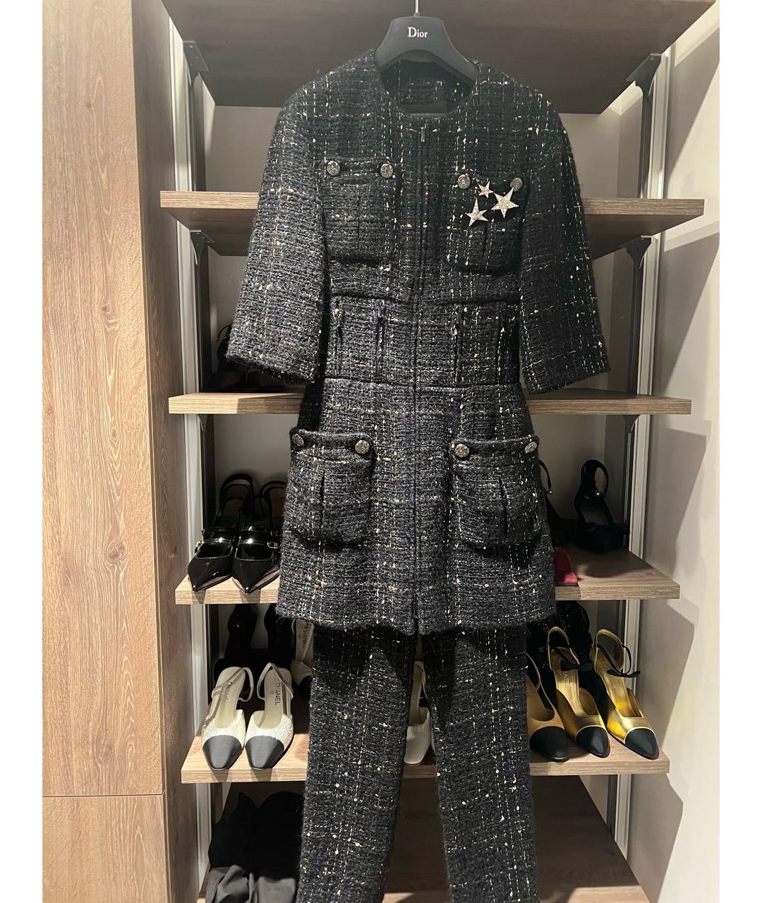 CHANEL Темно-синий твидовый костюм с брюками, фото 9