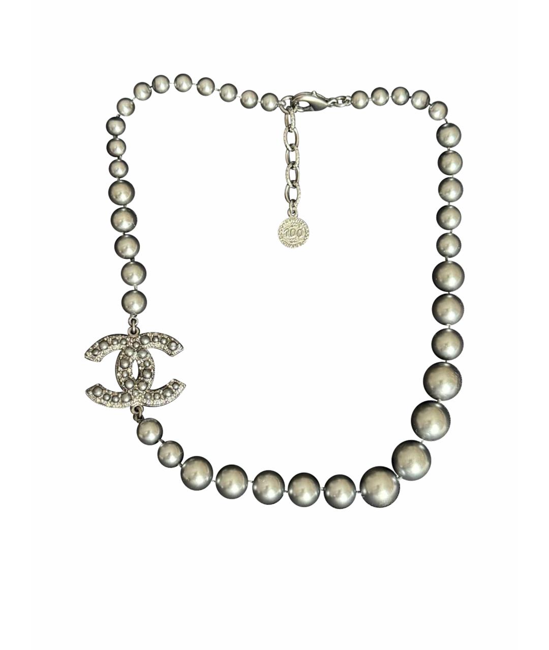 CHANEL Серое колье, фото 1
