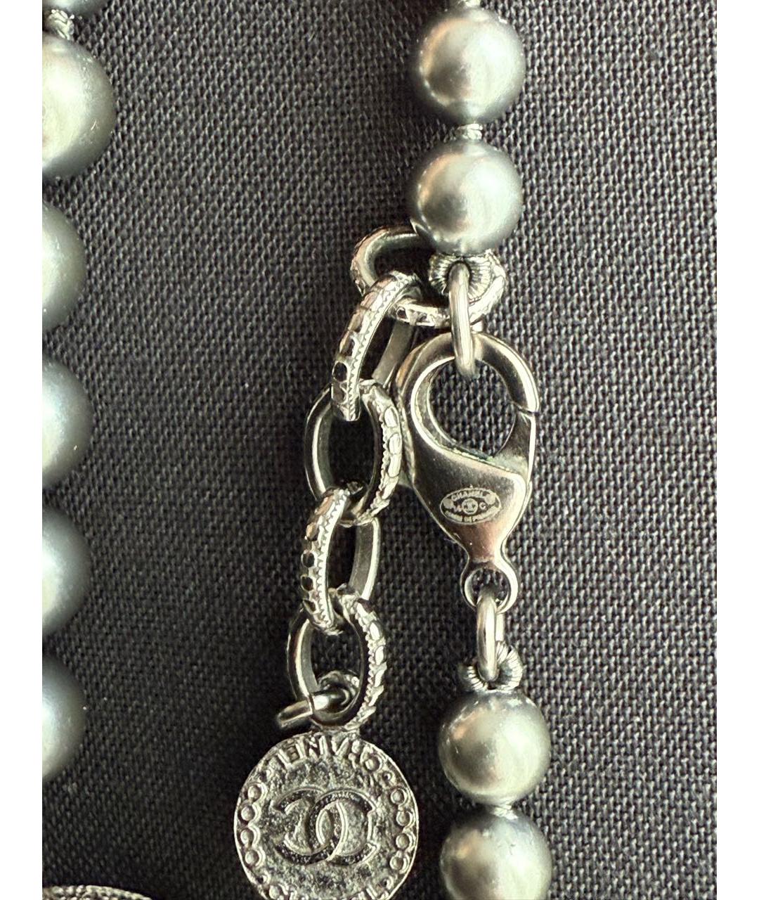 CHANEL Серое колье, фото 5