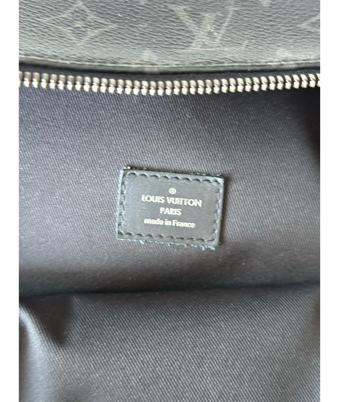 LOUIS VUITTON Антрацитовый кожаный рюкзак, фото 4