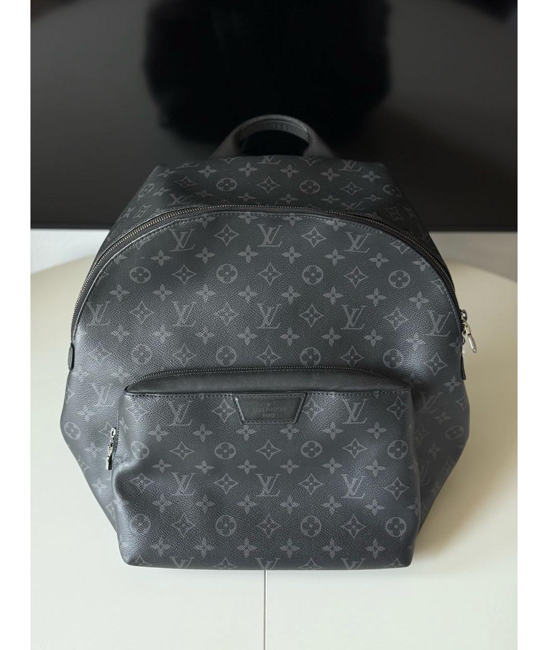LOUIS VUITTON Антрацитовый кожаный рюкзак, фото 6