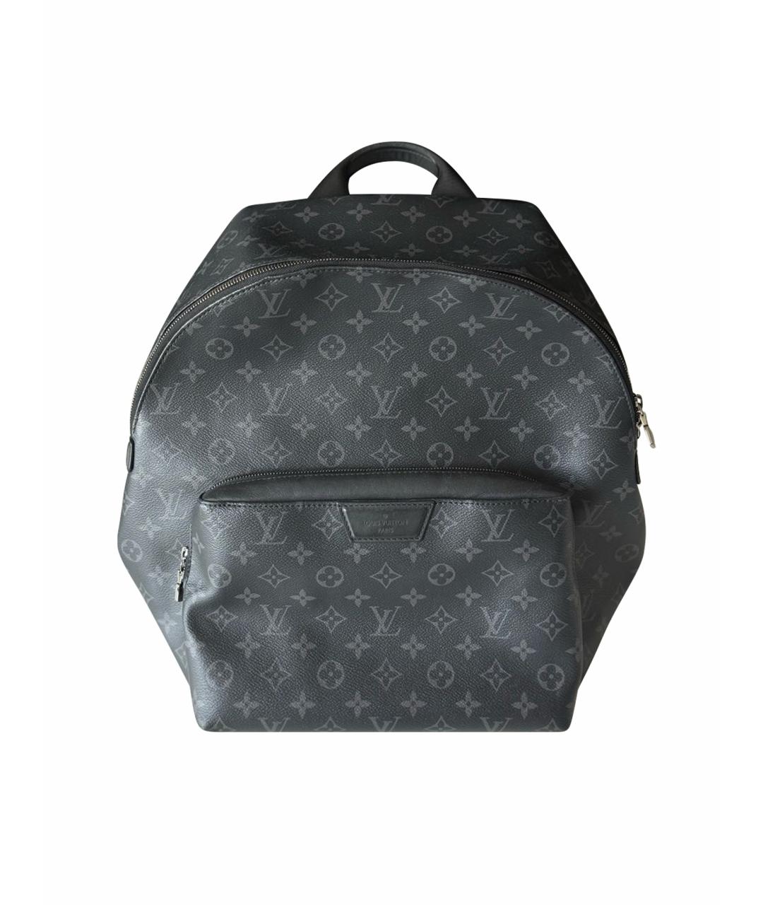 LOUIS VUITTON Антрацитовый кожаный рюкзак, фото 1